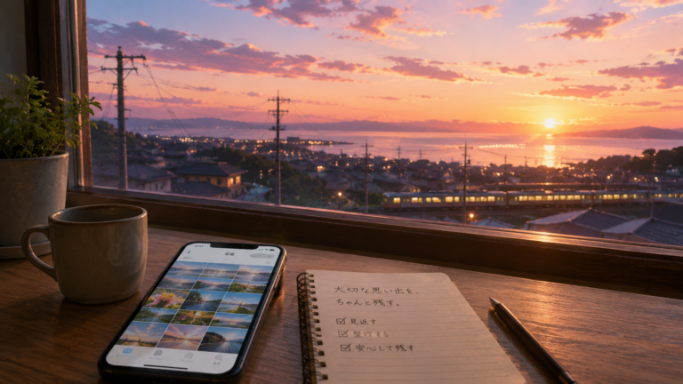 スマホ写真をため込まない整理習慣の作り方の内容を表したアイキャッチ画像