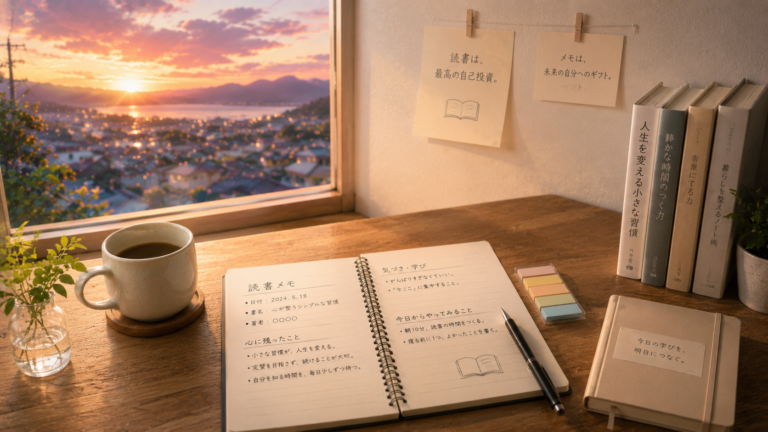 読書メモを続けるためのシンプルな記録術の内容を表したアイキャッチ画像