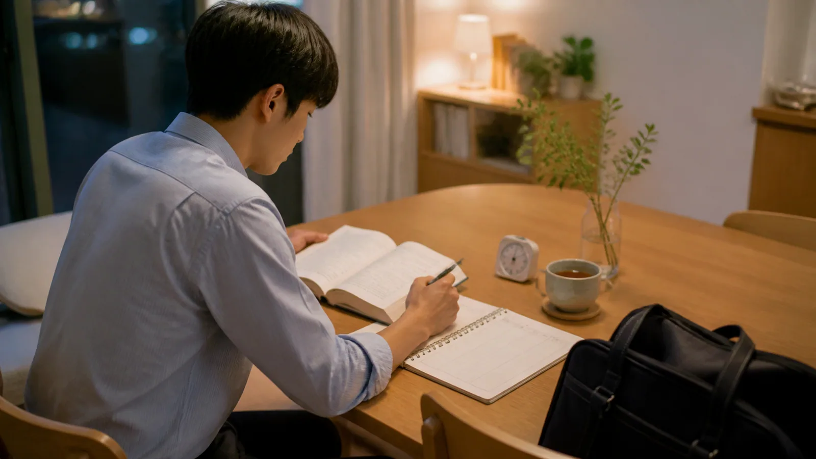 仕事後に短時間の学び直しへ取り組む社会人
