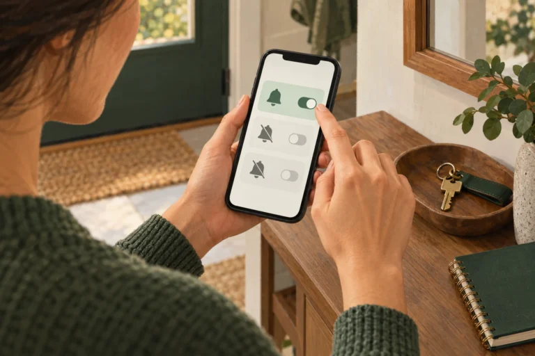 必要な連絡を残し、それ以外の通知を静かにするスマートフォンの設定イメージ
